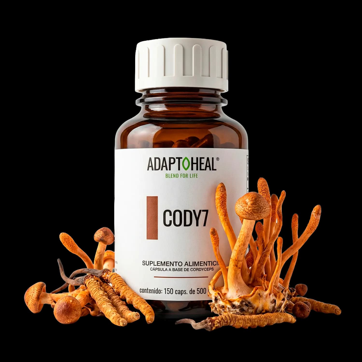 Cordyceps Extracto 150 cápsulas | 500mg Adaptoheal®