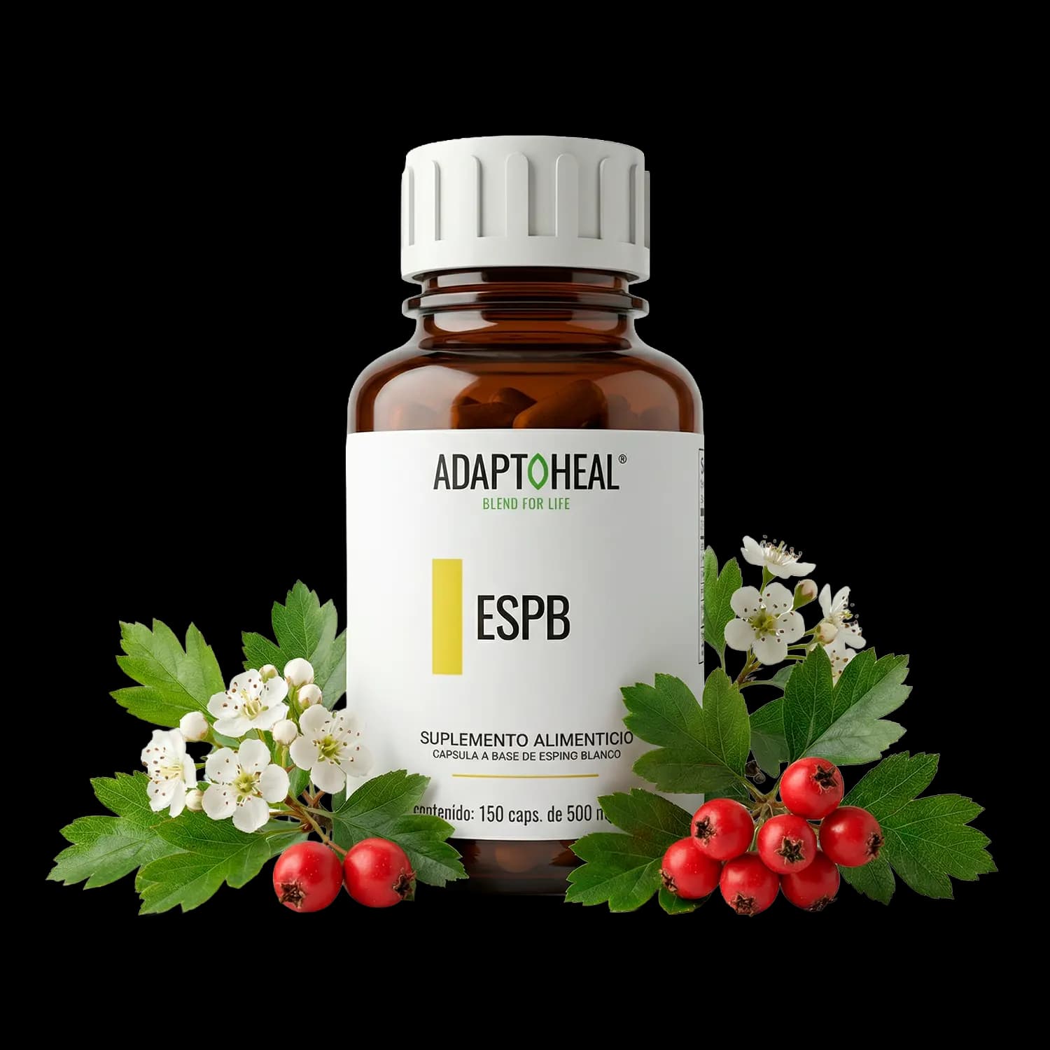 Espino Blanco 150 cápsulas | 500mg Adaptoheal®