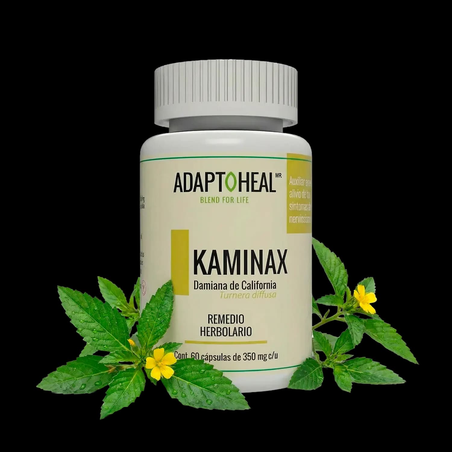 Kaminax - Damiana de California 60 Capsulas | 350mg Adaptoheal®