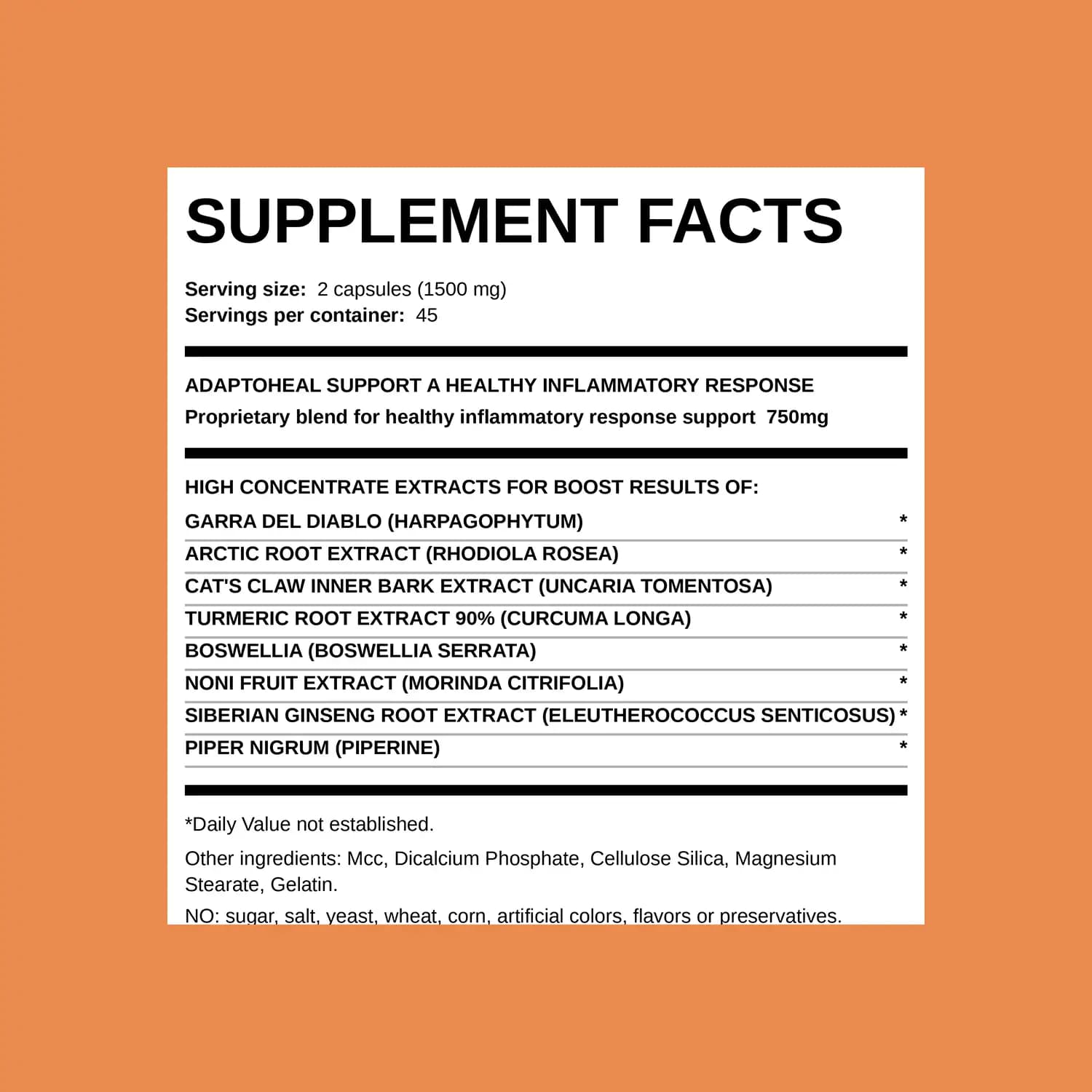 Inflammoff 180 cápsulas | 700mg Adaptoheal® - imagen 2