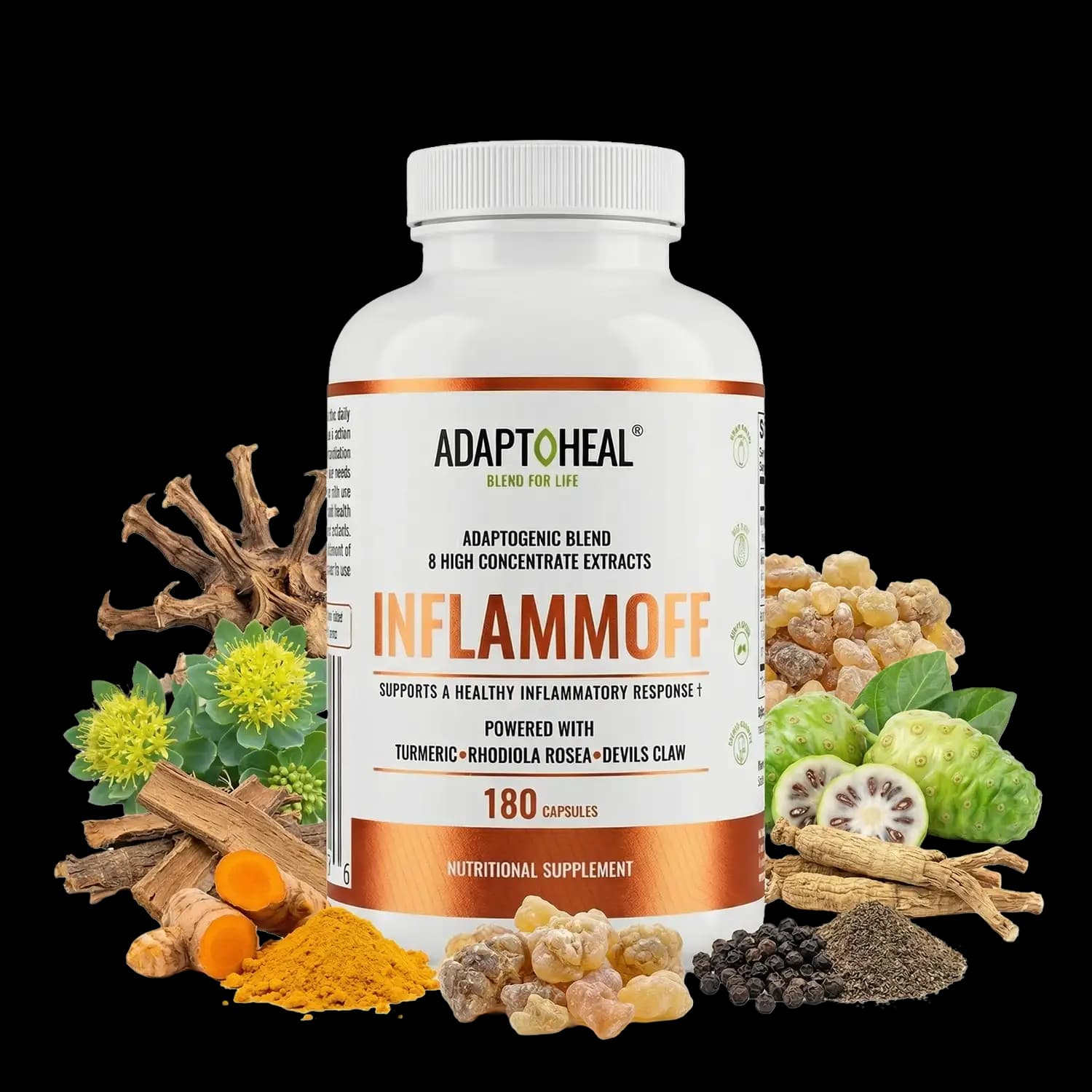 Inflammoff 180 cápsulas | 700mg Adaptoheal®