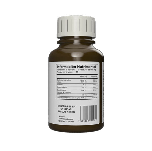 Espino Blanco 150 cápsulas | 500mg Adaptoheal® - Imagen 2